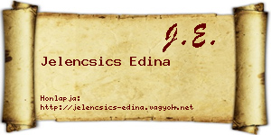 Jelencsics Edina névjegykártya